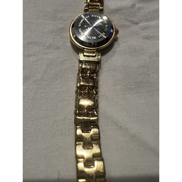 Vtg Gold Silver Tone Watch Collezio Quartz With Rhinestones. Made In Hong Kong. - Picture 16 of 16